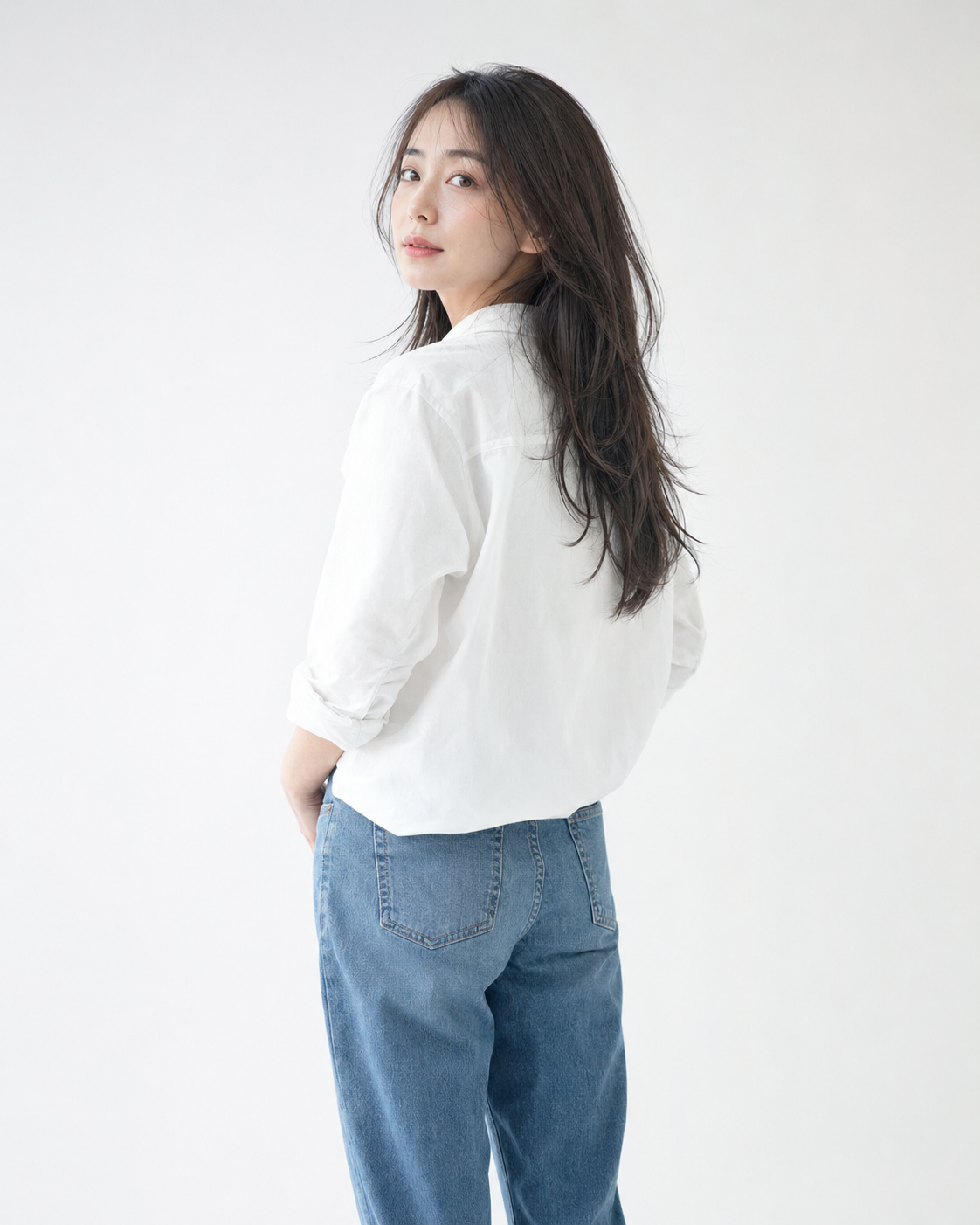 肩下ロングのレイヤースタイル
