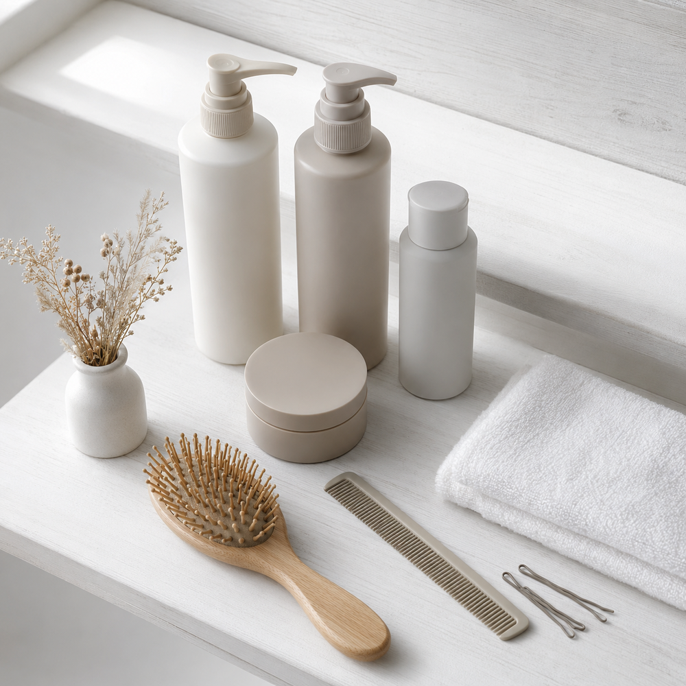 ヘアセットとヘアケア製品
